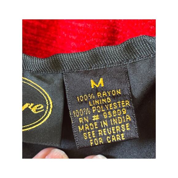 Allure red/black patchwork Jacket, artisanal, ethnic, folksy, vintage inspired - Picture 6 of 6